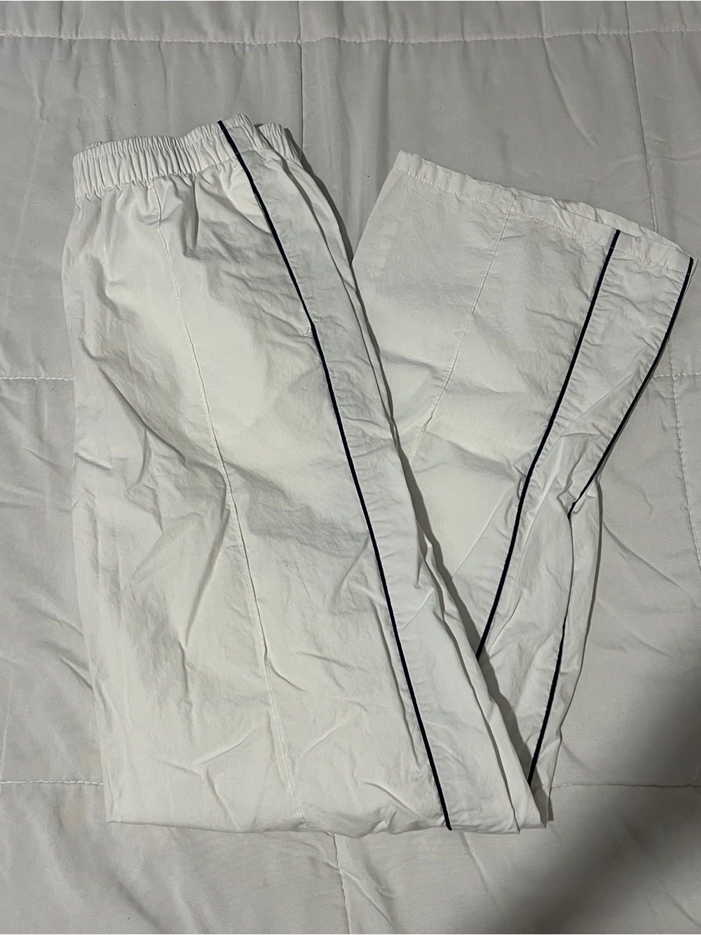 H&M White Elastic Waist Casual Pants - Picture 4 of 5